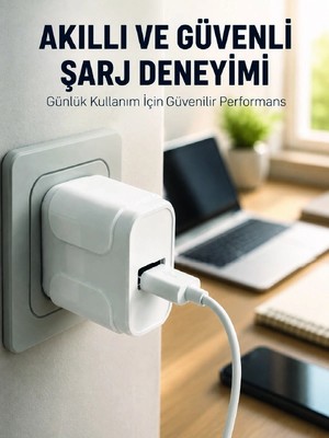 Armüz Pratik ve Kompakt Tasarımlı 12W USB Telefon Şarj Adaptörü