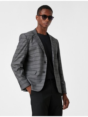 Koton Ekoseli Blazer Ceket