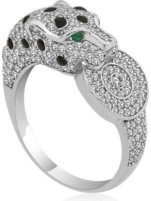 Inure Jewelry ​gümüş Kaplan Figürlü Bayan Yüzük