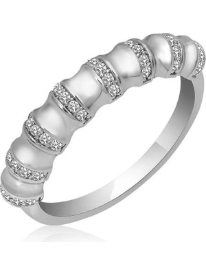 Inure Jewelry Gümüş Zirkon Taşlı Kadın Yüzük