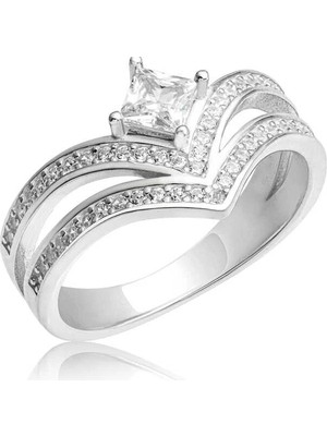 Inure Jewelry Gümüş Tek Taş Kadın Yüzük