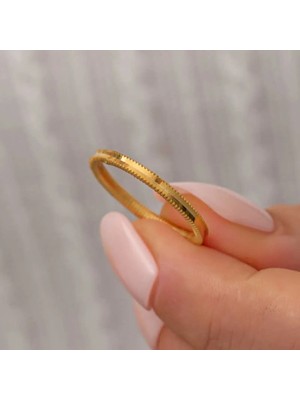 Inure Jewelry Gümüş Gold Ajda Kadın Yüzük