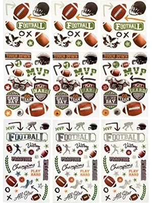 Yake Store Paper House Productions Çıkartma Çeşitleri Paketi, Futbol, 3'lü Paket, 3 Parça