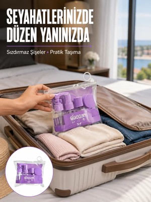 Uravas Store 5 Parça Seyahat Kişisel Bakım Seti Şişe Sprey Krem Kutulu Yeni Nesil