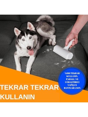 Wheat Grains Global Store Micron Hazneli Kedi Köpek Tüy Temizleyici Kıl Toz Toplayıcı Kazak Halı Tiftik Temizleyici Gırgır 2 Yönlü Oda Kokusu Hediyeli