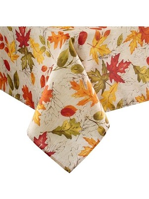 Yake Store Fashions Sonbahar Yapraklı Masa Örtüsü, Baskılı, Sonbahar/hasat/şükran Günü Için, 152,4 x 304,8 Cm, Uzun/reactangle, Çok Renkli