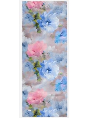 Yake Store Çiçek Desen Mint Soft Pamuk Şal