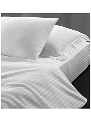 Yake Store Otel Yastık Kılıfı Pamuk Saten 2 Adet Beyaz 50X70 Sedna