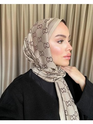 Alluring G Desenli Çift Taraflı Desenli Kaşmir Ipek Pamuklu Şal