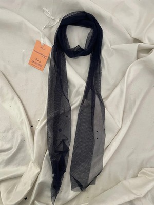 Nurcanilirboutique Lacivert Tül Fular