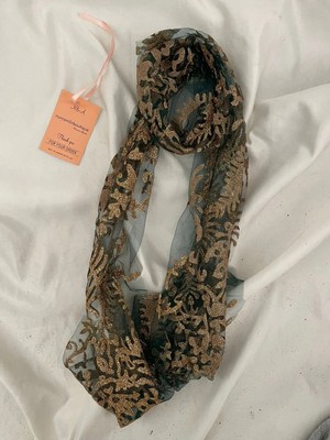 Nurcanilirboutique Sim Detaylı Boyun Fular& Saç Bandanası & Çanta Aksesuar