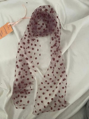 Nurcanilirboutique Puantiye Boyun Fular& Saç Bandanası & Çanta Aksesuar