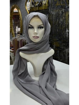 Alluring Kadın Janjan Şal Uzunluk 2.50METRE Abiye Abayalar Için-Koyu Gri