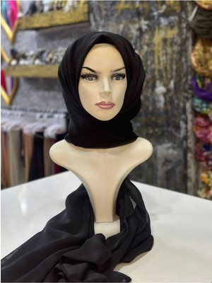 Alluring Kadın  Janjan Şal Uzunluk 2.50METRE Abiye Abayalar Için-Siyah