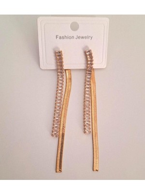 Svc Accessories Lüks Zirkon Taşlı Sallantılı Küpe