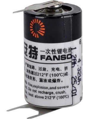 Uravas Store Fanso ER14250H 3.6V 1/2 Aa Size Lithium Pil (Li-Socl2) 3 Pın