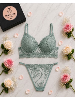 Miss Lion Lingerie Dantel Detaylı Bralet Takımı