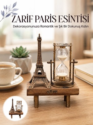 Uravas Store Paris Eyfel Kulesi Hediyelik Eyfel Retro Kum Saati Dekoratif Eşya Yeni Nesil