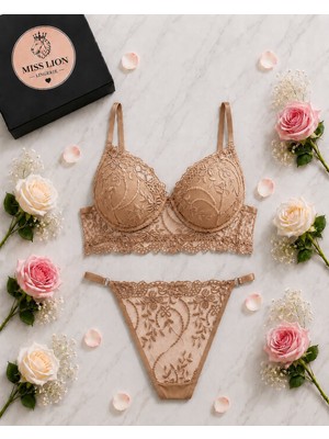 Miss Lion Lingerie Dantel Detaylı Bralet Takımı