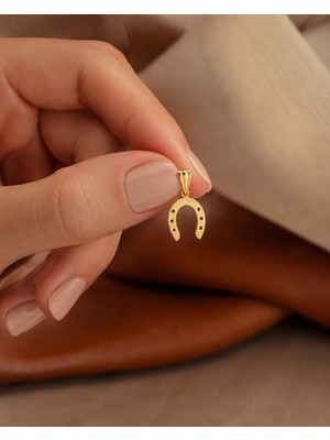 Sarezza Gold 14 Ayar Altın Nal Kolye Ucu