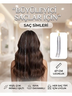 Rhea & Co. Saç Simi 47 cm Pembe - Isıya Dayanıklı Çok Renkli Saç Aksesuarı