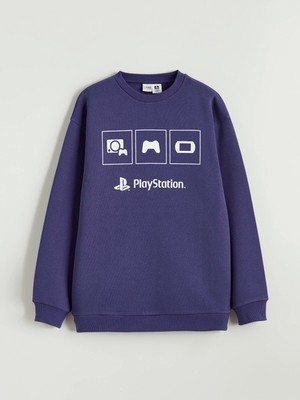 Lc Waikiki Yeni Sezon Playstation Baskılı Erkek Çocuk Kalın Sweatshirt