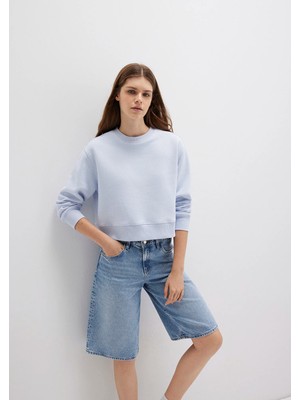 Mavi Bisiklet Yaka Mavi Sweatshirt 1S10387-89201