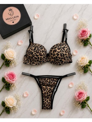 Miss Lion Lingerie Taş Detaylı Sütyen Takımı