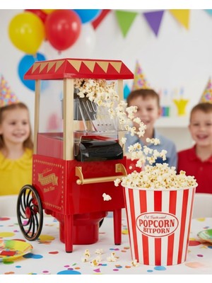 ALK 5 Dakikada Popcorn Hazırlayan Yağsız Patlatma Makinesi