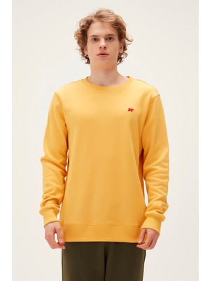 Bad Bear Erkek Hardal Sweatshirt Rounad Crewneck
