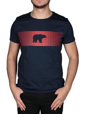 Bad Bear Fancy T-Shirt Lacivert 3D Baskılı Bisiklet Yaka Erkek Tişört