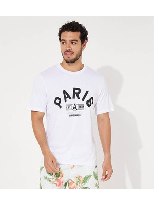 Jack & Jones 12232261  Jorbıg City Tee Ss Crew Neck Tg Erkek T-Shirt White