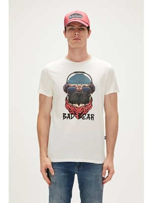Bad Bear RECKLESS T-SHIRT KREM Erkek T-Shirt 23.01.07.010-C04
