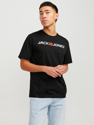 Jack & Jones JJECORP LOGO TEE SS CREW Siyah Erkek Kısa Kol T-Shirt