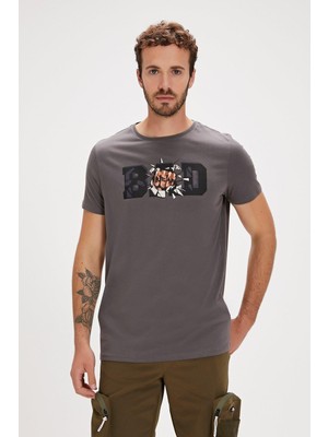 Bad Bear Bang Erkek Gri T-Shirt 24.01.07.058-C118
