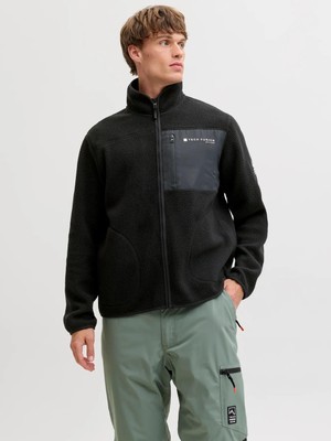 Jack & Jones Erkek Alpes Teddy Ceket Polyester Regular Kalıp Siyah Renk 12284827