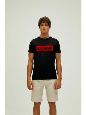 Bad Bear Flog T-Shırt Siyah Erkek T-Shirt 22.01.07.013-C01