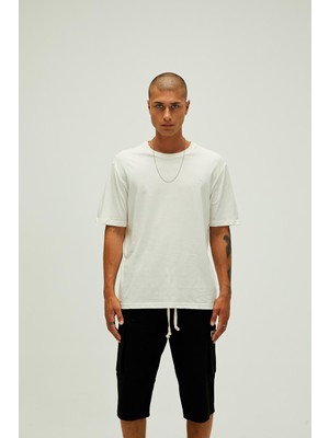 Bad Bear Liber Oversize T-Shirt Marshmallow Beyaz Basic Erkek Tişört