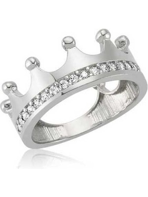 Inure Jewelry Gümüş Kraliçe Tacı Bayan Yüzük
