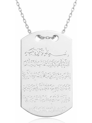 Inure Jewelry Gümüş Ayetel Kürsi Bayan Kolye