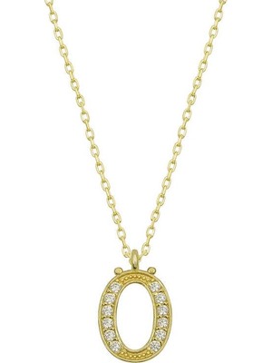 Inure Jewelry Gümüş Gold Ö Harfi Kadın Kolye