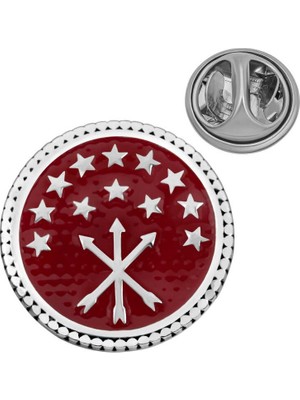 Inure Jewelry Gümüş Çerkes Bayrağı Rozet