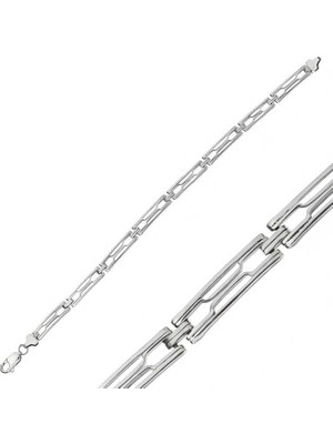 Inure Jewelry Gümüş Oksitli Erkek Bileklik