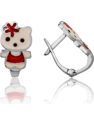 Inure Jewelry Gümüş Ayıcık Çocuk Küpesi