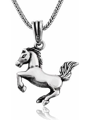 Inure Jewelry ​Gümüş Şahlanmış At Kolye