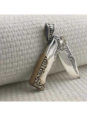 Inure Jewelry Gümüş Avcı Bıçağı Erkek Kolye Ucu