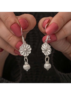 Inure Jewelry ​Gümüş Sallantılı Trabzon Kazaz Kadın Küpe