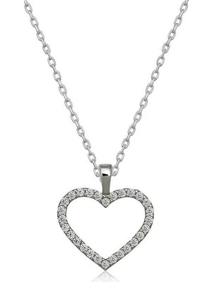 Inure Jewelry Gümüş Kalp Bayan Kolye