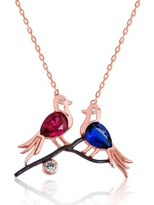 Inure Jewelry Gümüş Güvercinler Bayan Kolye