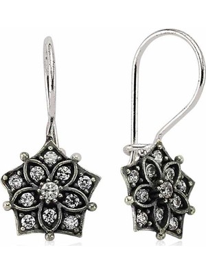 Inure Jewelry Gümüş Sallantılı Çiçek Küpe